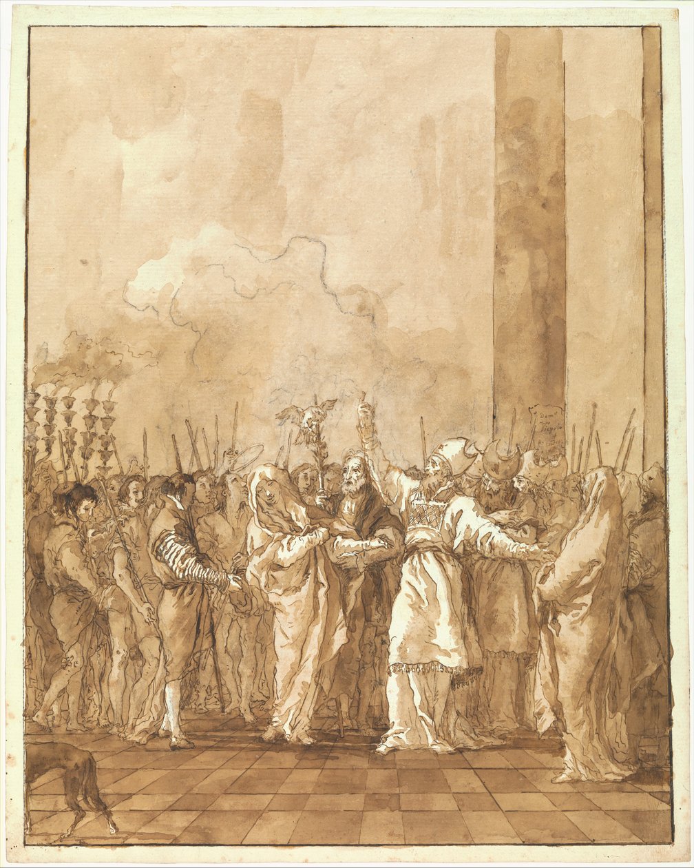 Die Verlobung der Jungfrau av Giovanni Domenico Tiepolo
