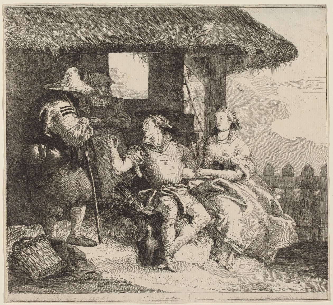 Äktenskapet mellan Angelica och Medoro av Giovanni Domenico Tiepolo