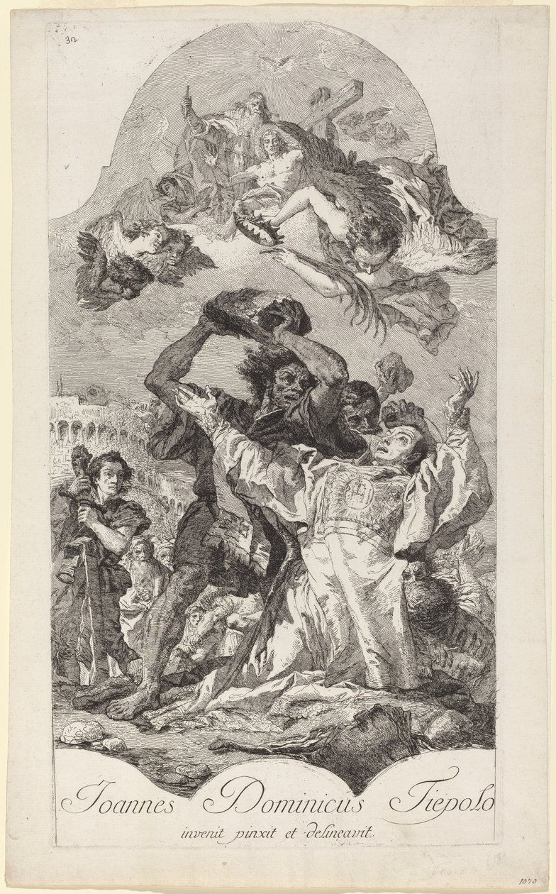 Steningen av Sankt Stefan av Giovanni Domenico Tiepolo