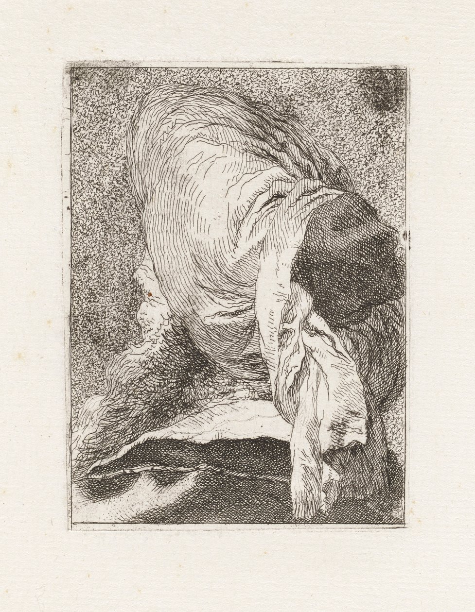 Turk sett bakifrån, från Raccolta di Teste (Samling av huvuden) av Giovanni Domenico Tiepolo