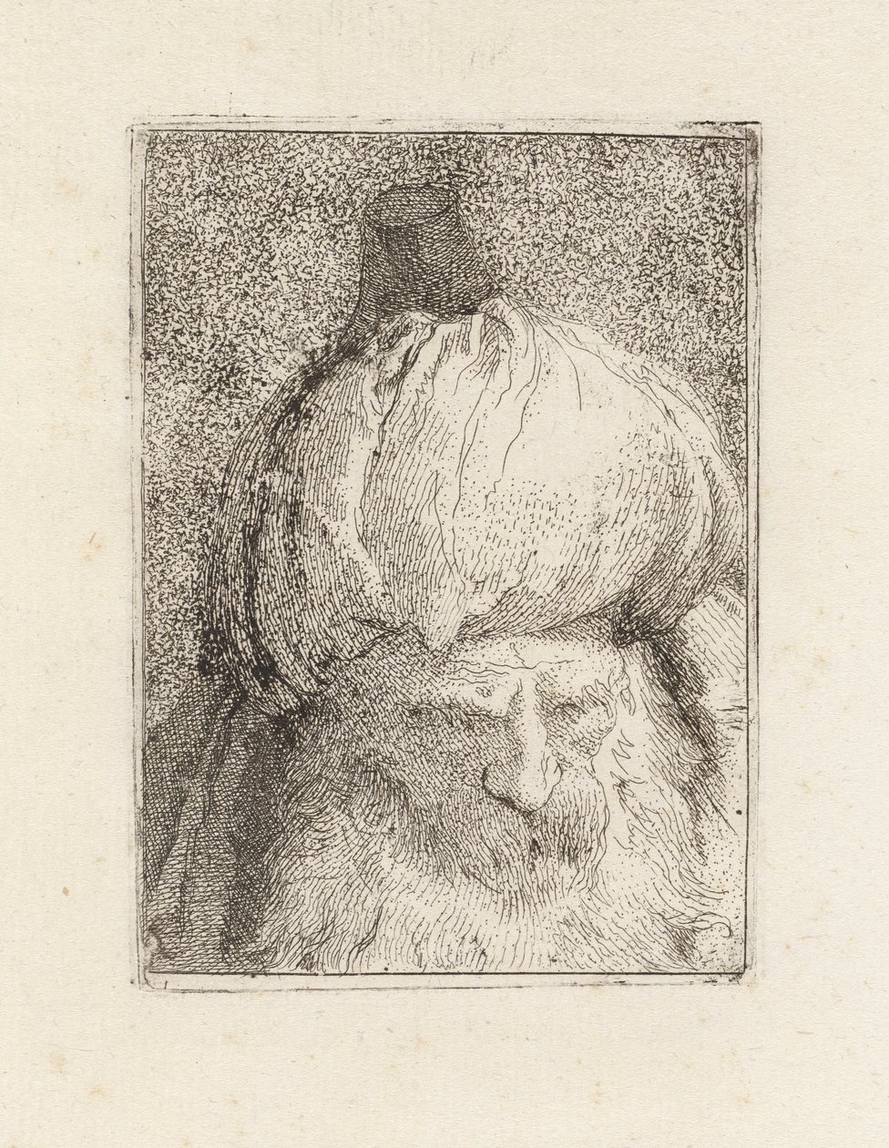 Turk sett framifrån, från Raccolta di Teste (Samling av huvuden) av Giovanni Domenico Tiepolo