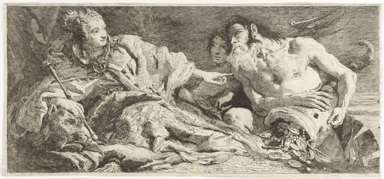Venedig tar emot Neptunus hyllning av Giovanni Domenico Tiepolo