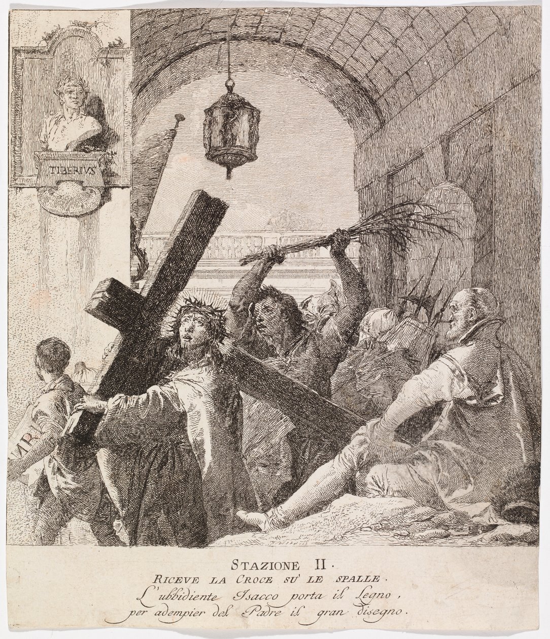Via crucis - Station II. Jesus tar upp sitt kors av Giovanni Domenico Tiepolo
