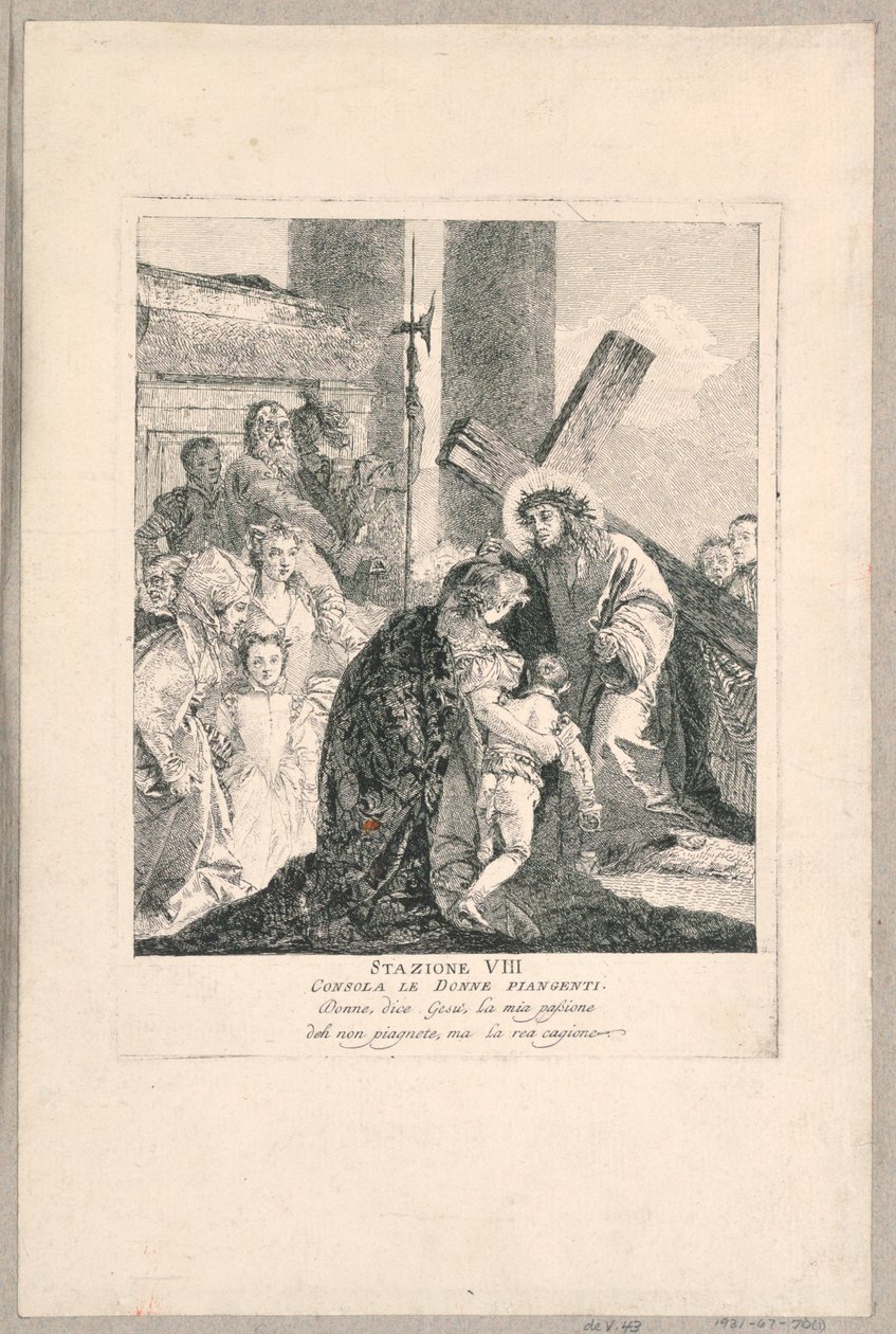 Via crucis - Station VIII, han tröstar de gråtande kvinnorna av Giovanni Domenico Tiepolo