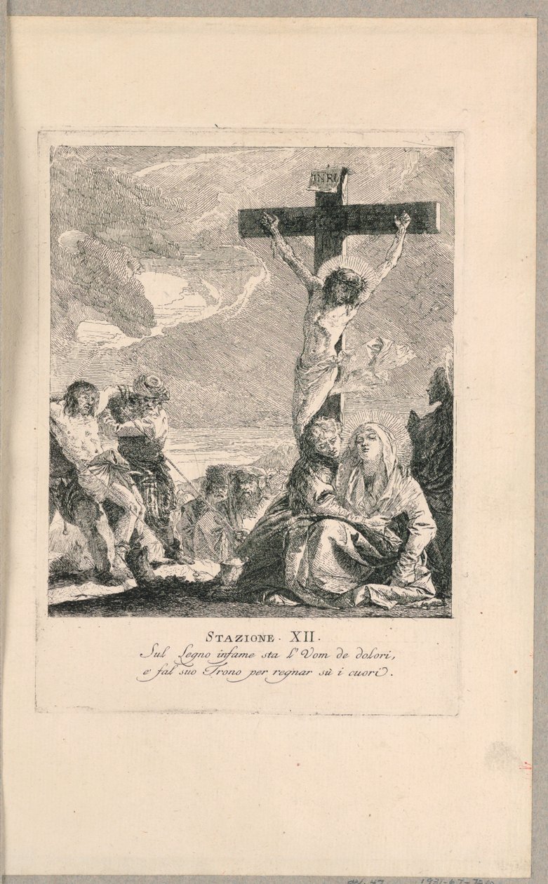 Via crucis - Station XII, Korsfästelsen av Giovanni Domenico Tiepolo