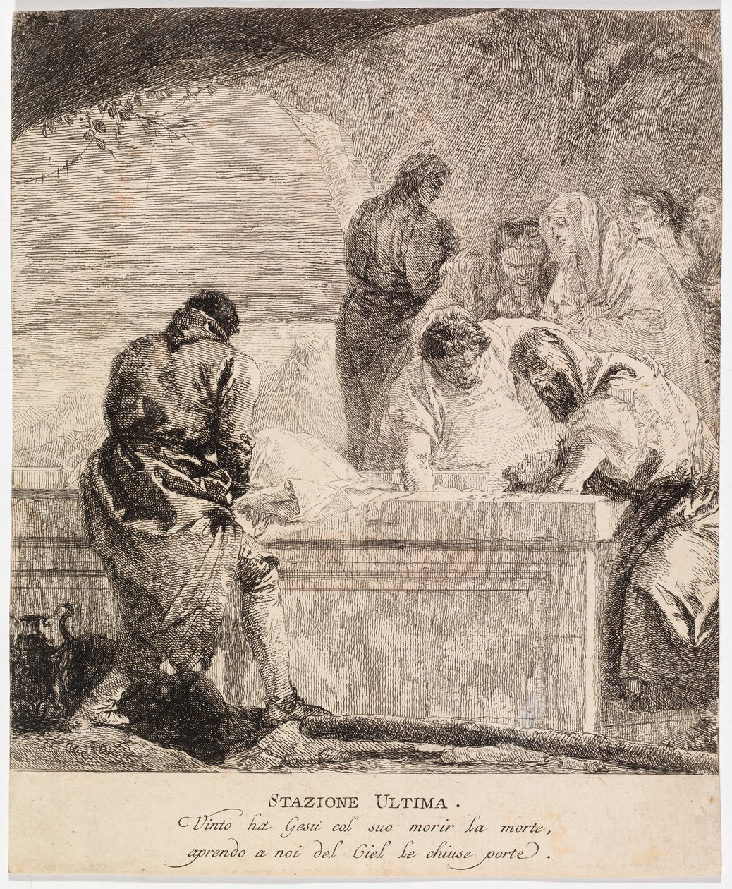 Via crucis - Station XIV. Jesus läggs i graven av Giovanni Domenico Tiepolo