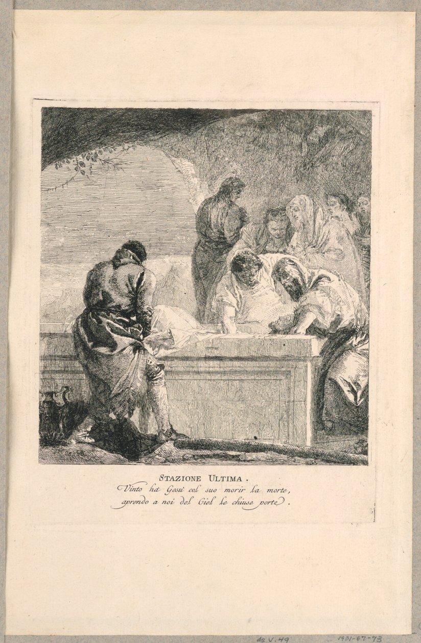Via crucis - Station XIV, Gravläggningen av Giovanni Domenico Tiepolo
