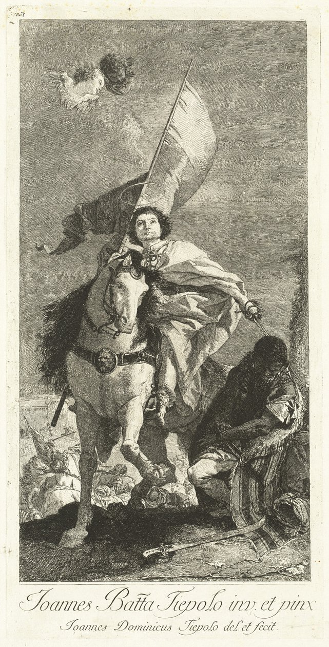 Sankt Jakob av Compostela av Giovanni Domenico Tiepolo after Giovanni Battista Tiepolo