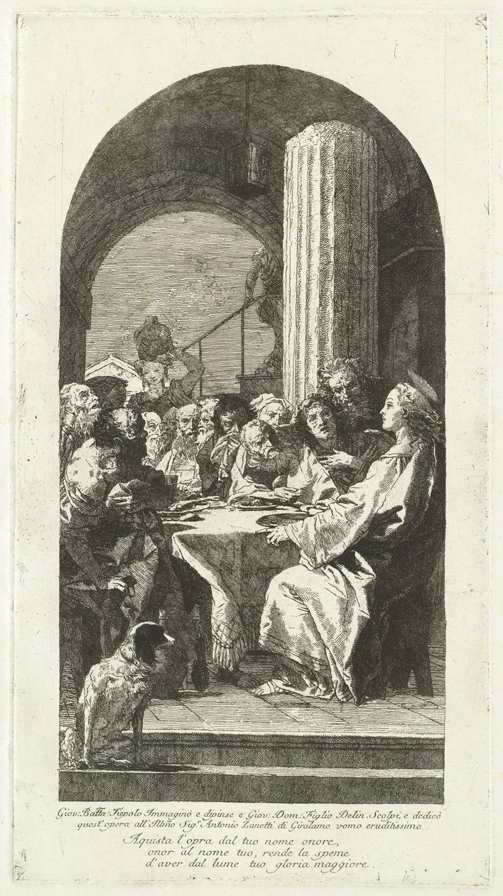 Sista måltiden av Giovanni Domenico Tiepolo after Giovanni Battista Tiepolo
