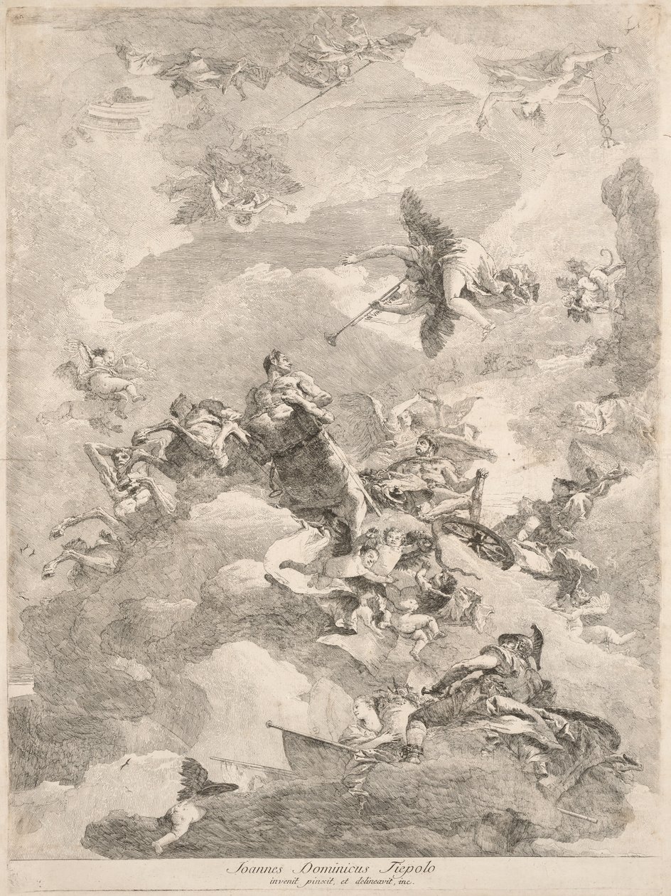 Herkules triumf av Giovanni Domenico Tiepolo after Giovanni Battista Tiepolo