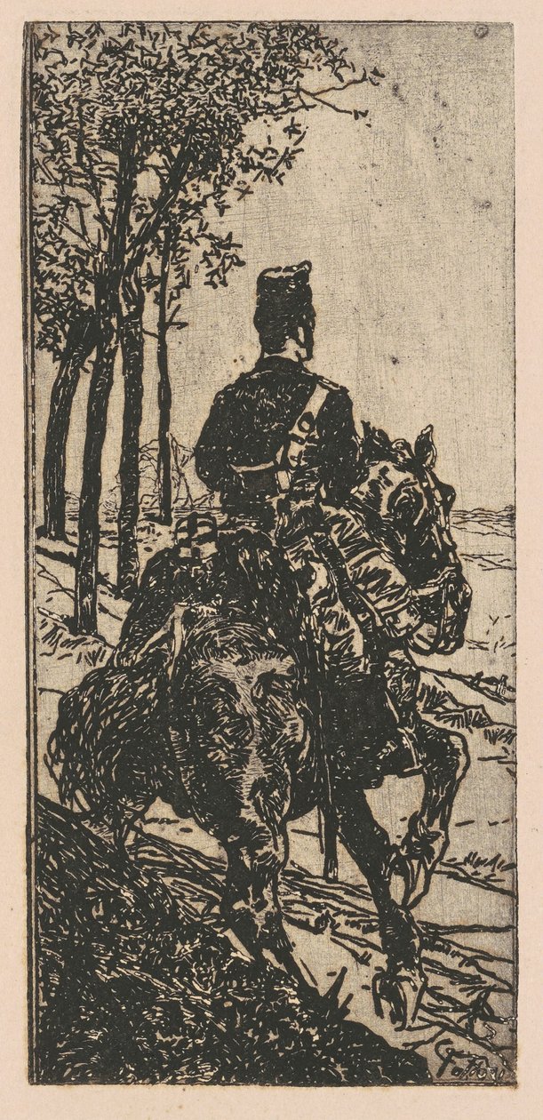 Artillerisoldat till häst av Giovanni Fattori