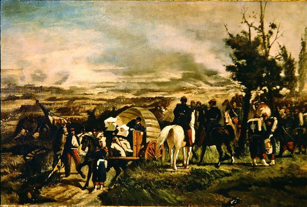 Slaget vid Magenta, 1860 av Giovanni Fattori