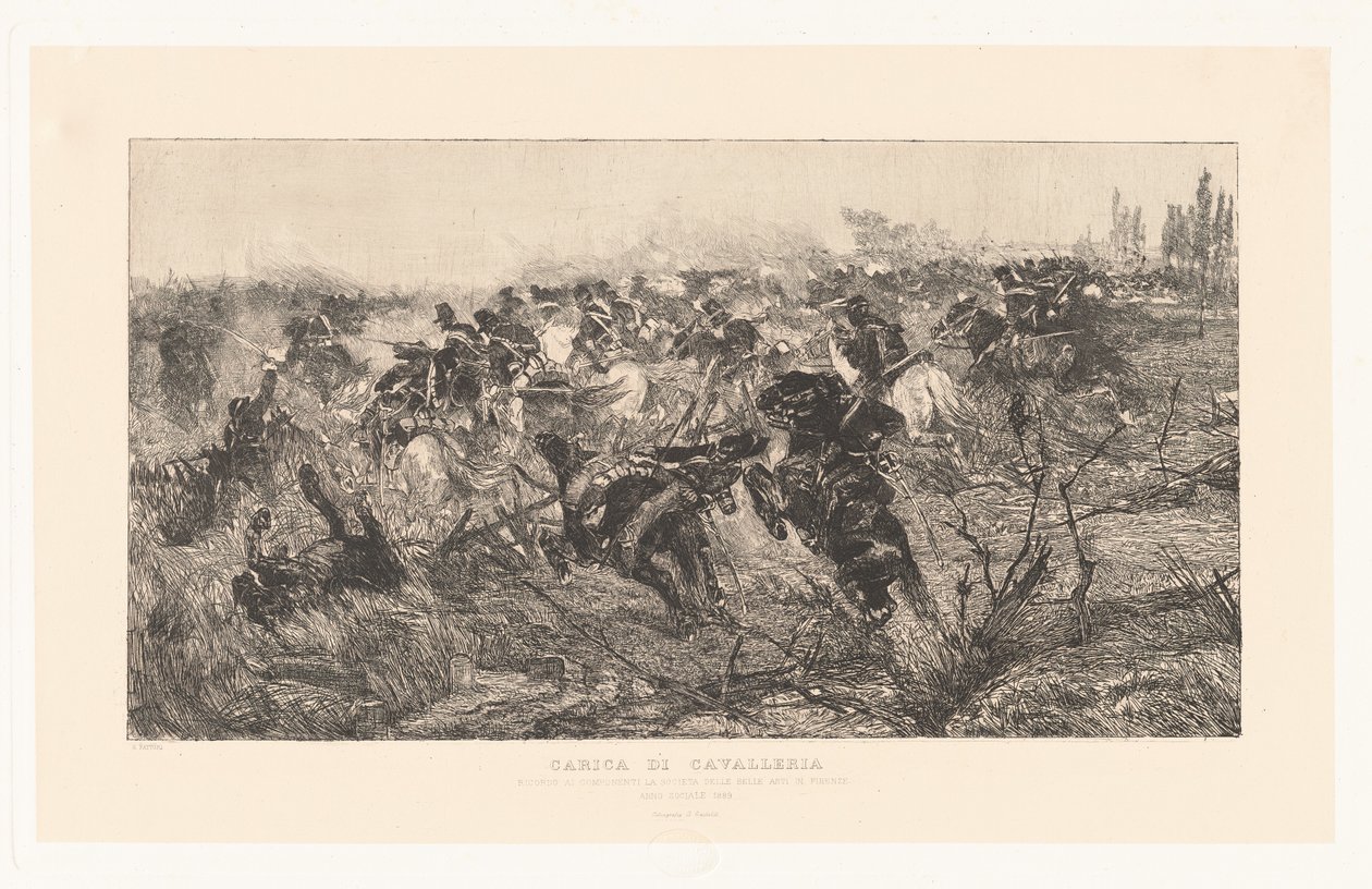 Cavalry Charge [Calvary Charge] av Giovanni Fattori