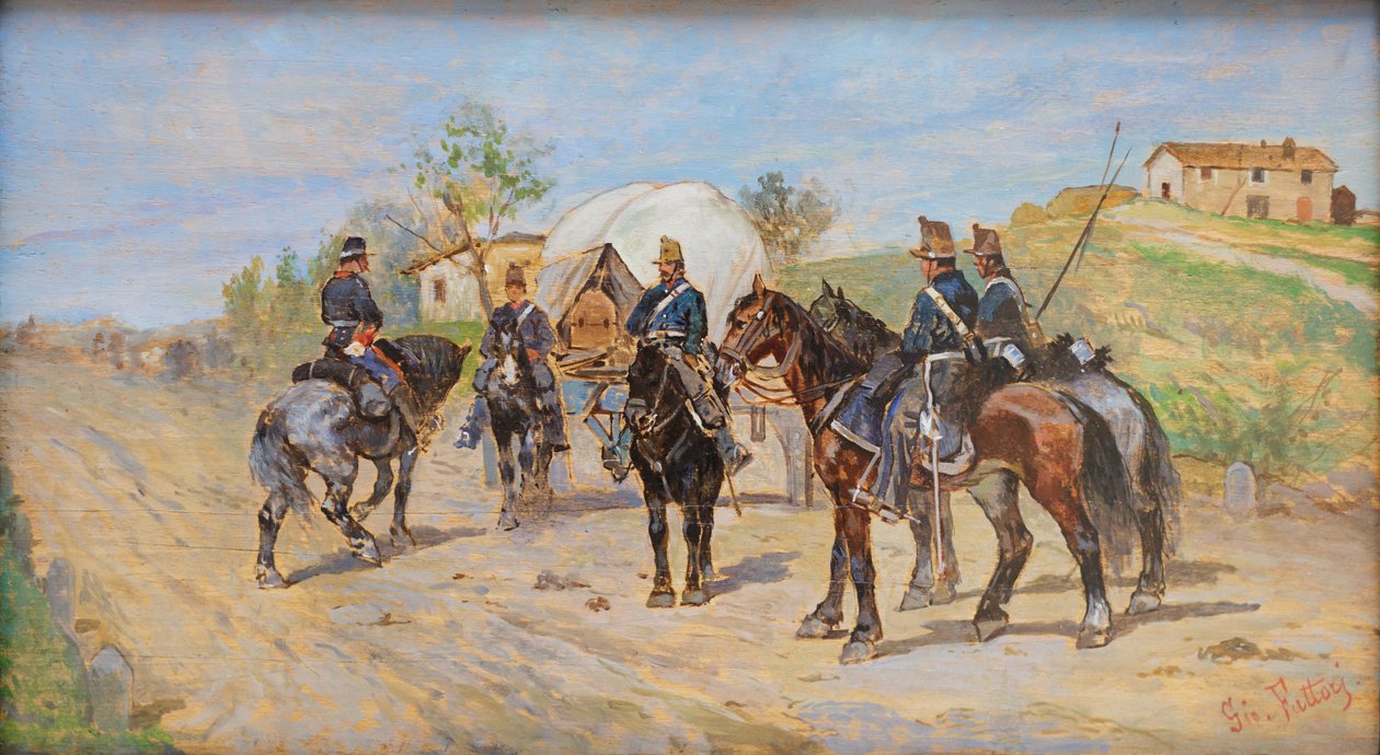 Kavalleriet i vila av Giovanni Fattori