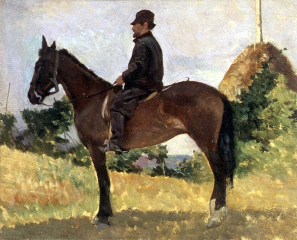 Diego Martelli till häst av Giovanni Fattori