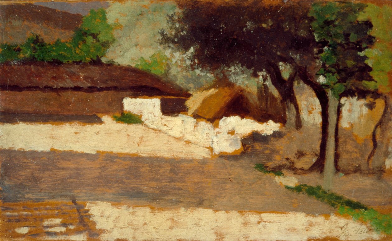 Effekt av solen, av Giovanni Fattori (1825-1908), olja på panel av Giovanni Fattori