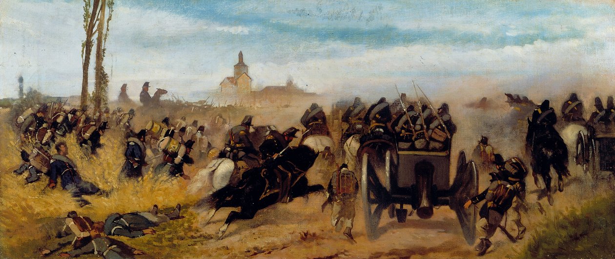 Episod från överfallet på Madonna della Discovery, ca 1864 (olja på duk) av Giovanni Fattori