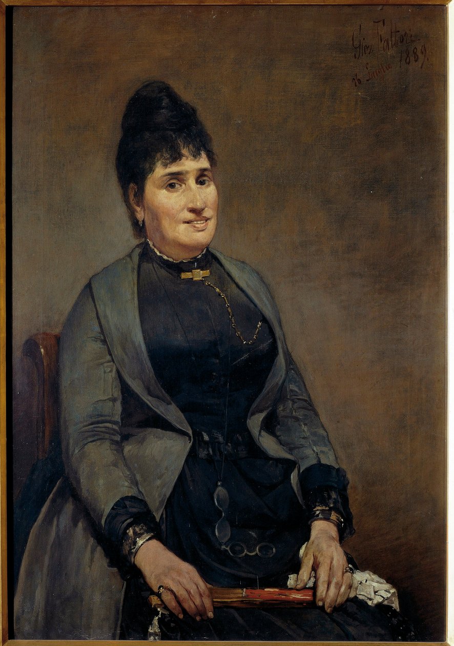 Italien, Florens, Porträtt av Marianna Bigazzi av Giovanni Fattori