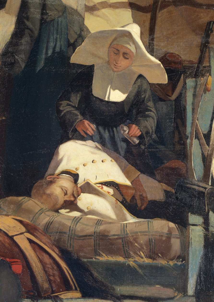 Italien, Florens, det italienska fältet efter slaget vid Magenta, detalj av Giovanni Fattori