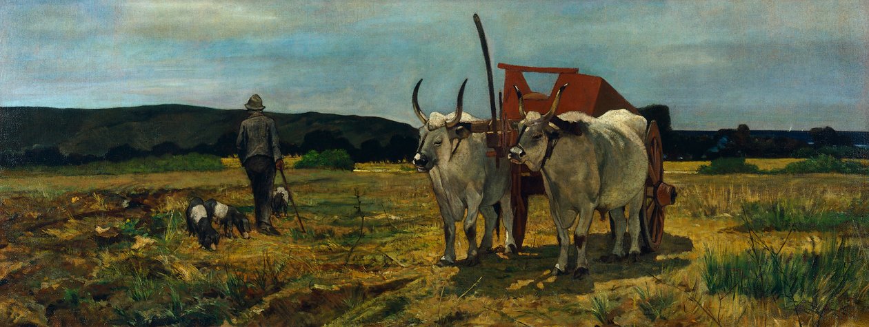 Maremma Toscana, Giovanni Fattori (1825-1908), olja på duk, 77,5x205,7 cm av Giovanni Fattori