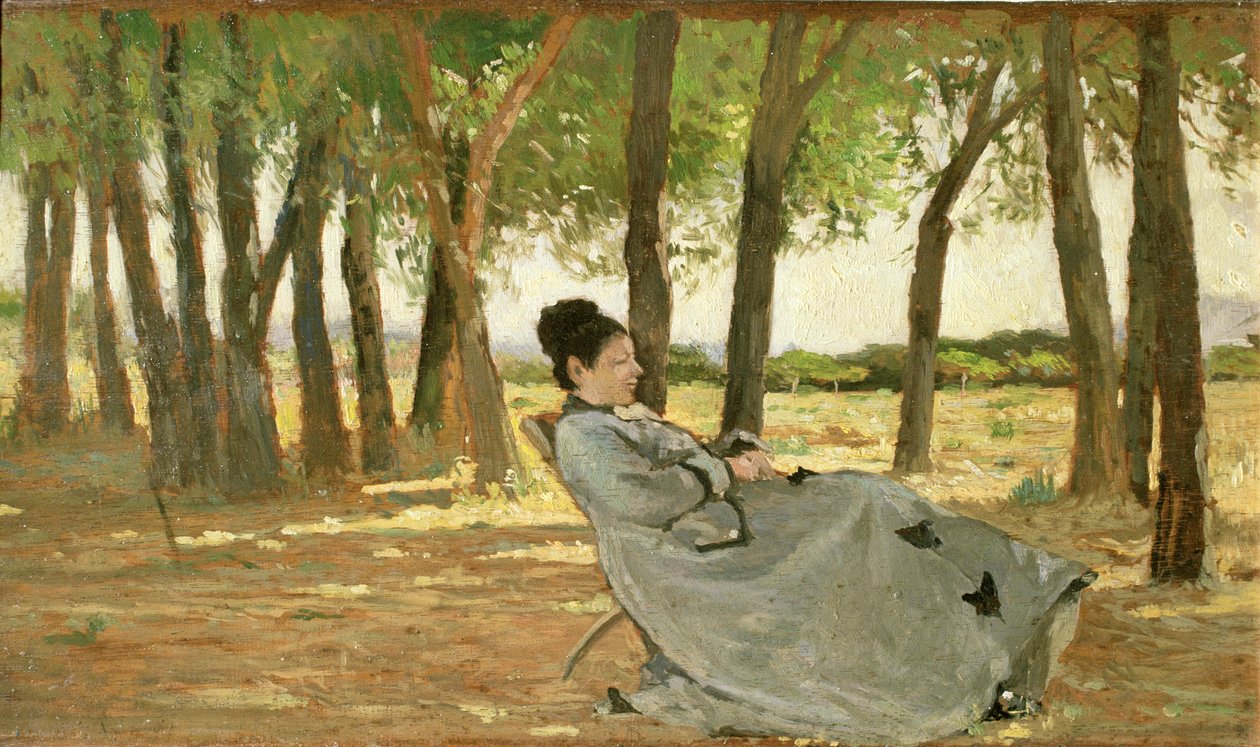 Porträtt av Signora Martelli av Giovanni Fattori