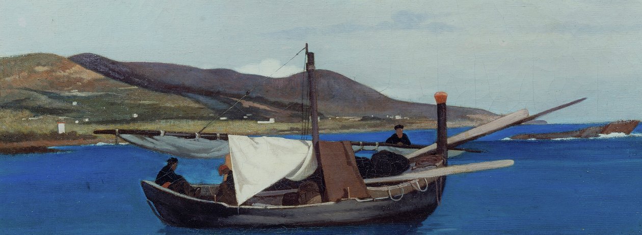 Punta di Romito med fiskebåt, ca 1866 (olja på duk) av Giovanni Fattori