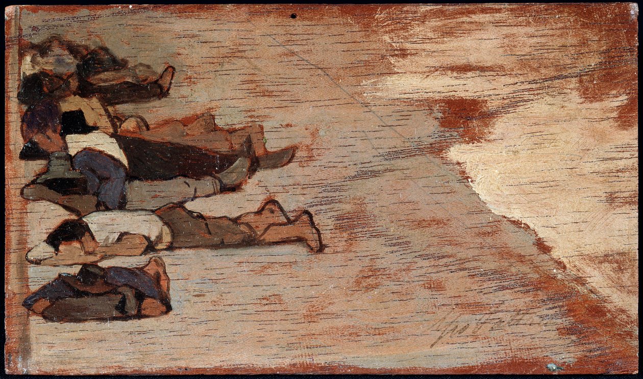 Arbetarnas tupplur - Målning av Giovanni Fattori