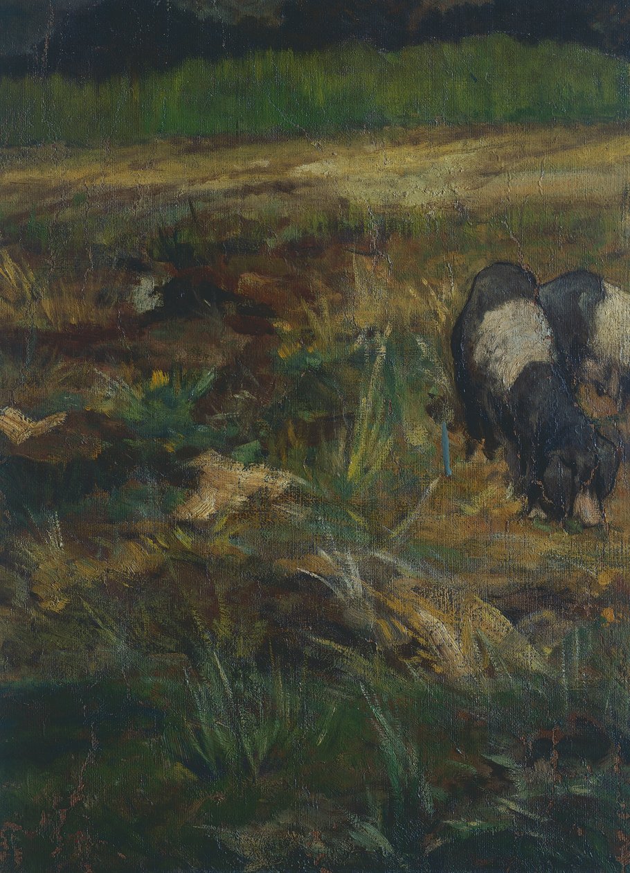 Toskanska Maremma, detalj (olja på duk) av Giovanni Fattori