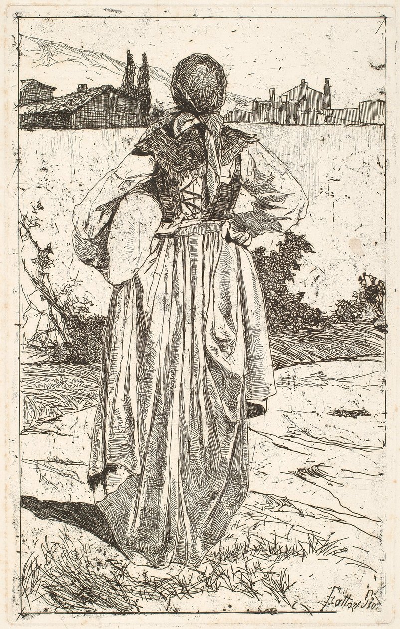 Kvinnan vid gabbroet (Donna al gabbro) av Giovanni Fattori