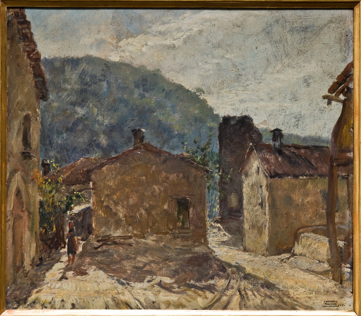 Morgon i Rosola (olja på kartong) av Giovanni Forghieri