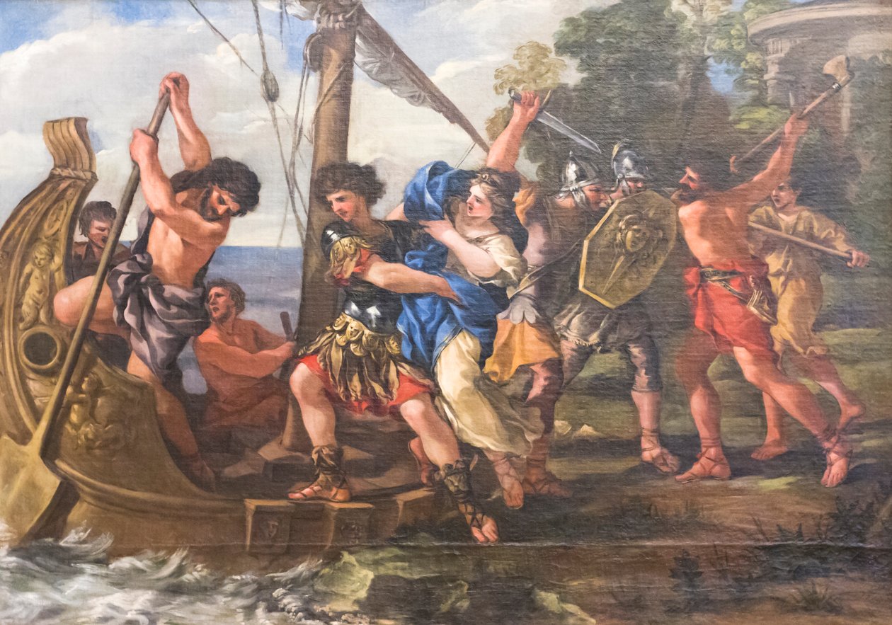 Bortförandet av Helen av Giovanni Francesco (1610 62) Romanelli