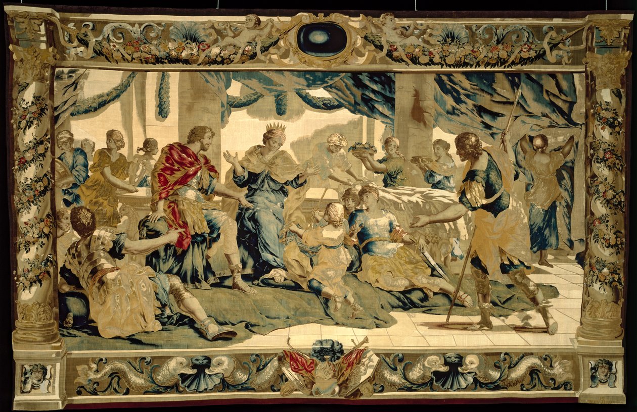 Amor förklädd till Aeneas son, överlämnar gåvor till Dido av Giovanni Francesco (1610 62) Romanelli