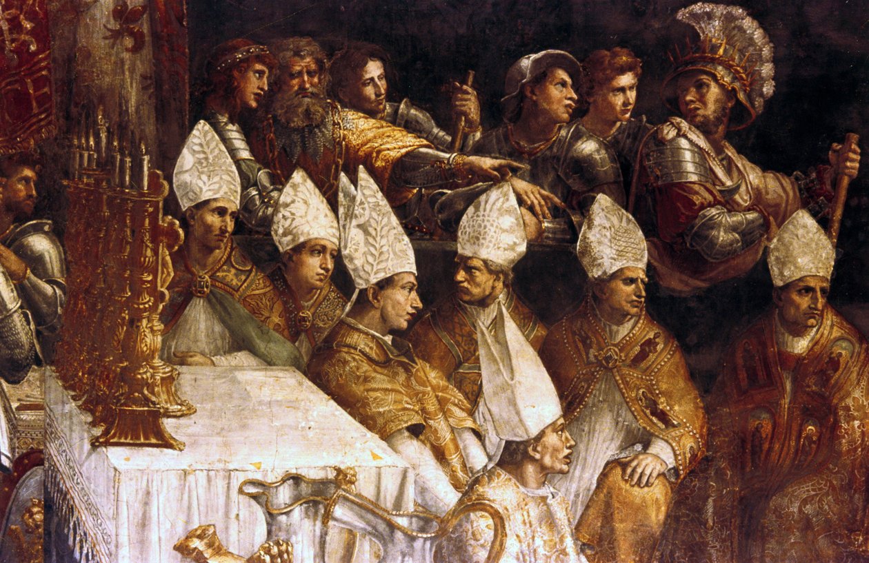 Karl den Stores kröning (målning) av Giovanni Francesco (c.1488 1528) Penni