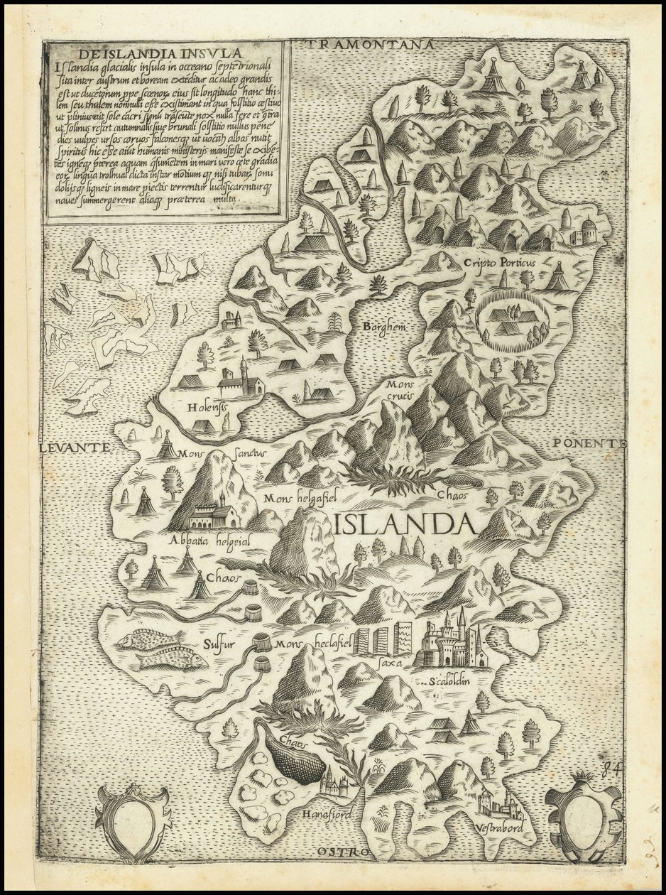 1560-talskarta över Island av Giovanni Francesco Camocio av Giovanni Francesco Camocio
