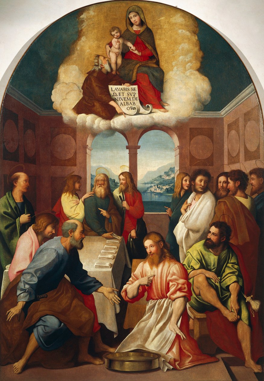 Tvättning av fötterna av Giovanni Francesco Caroto