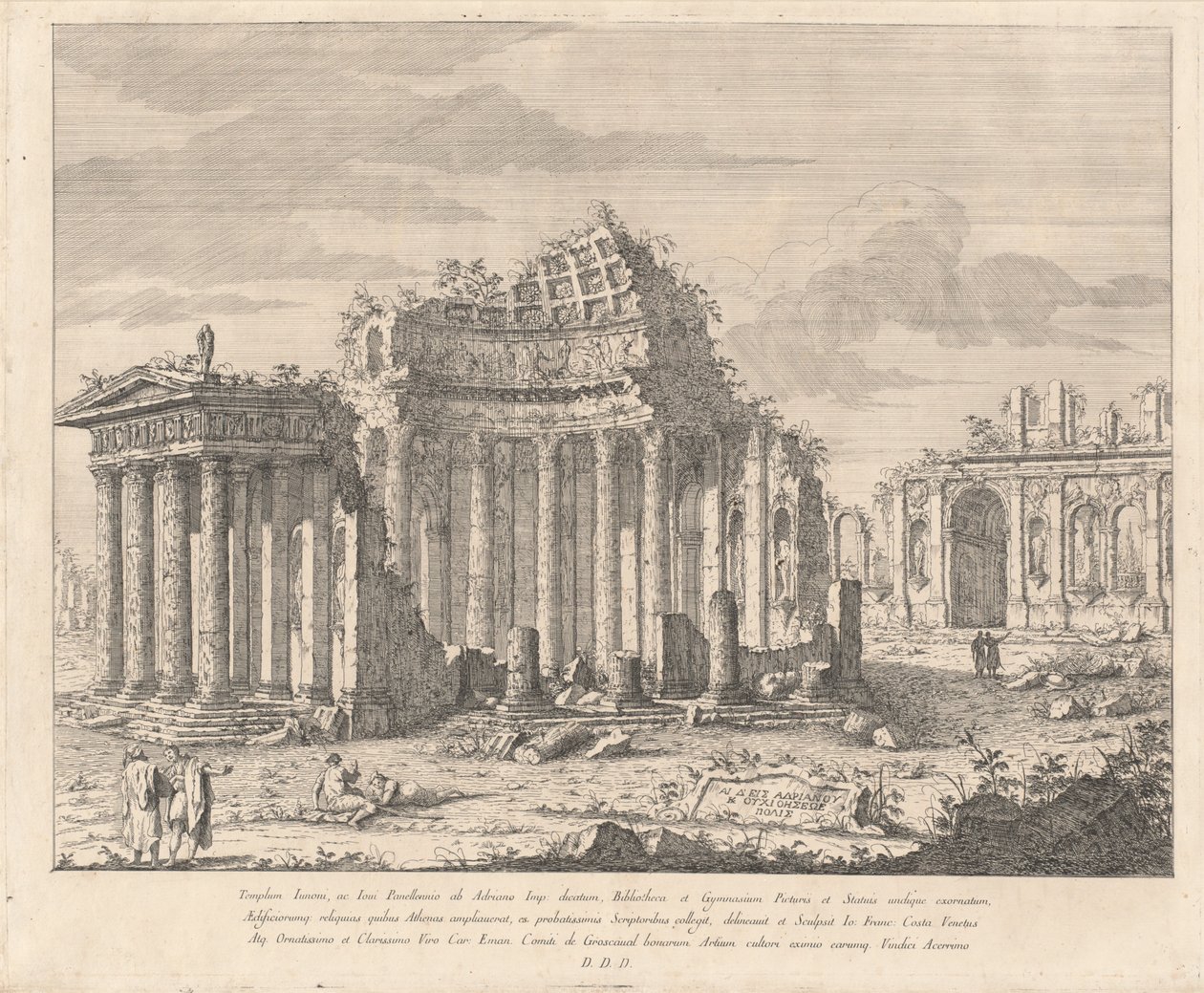 Junos och Jupiters tempel av Giovanni Francesco Costa