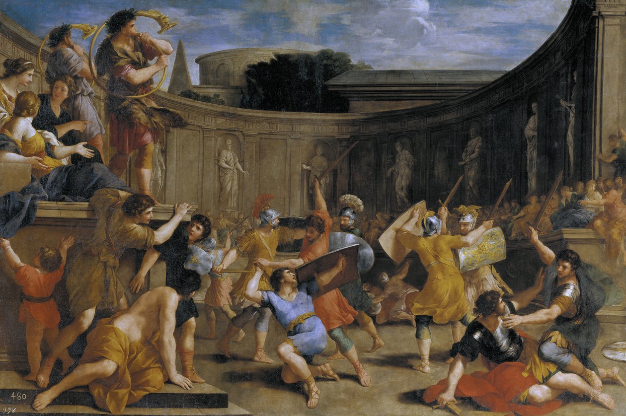 romerska gladiatorer av Giovanni Francesco Romanelli