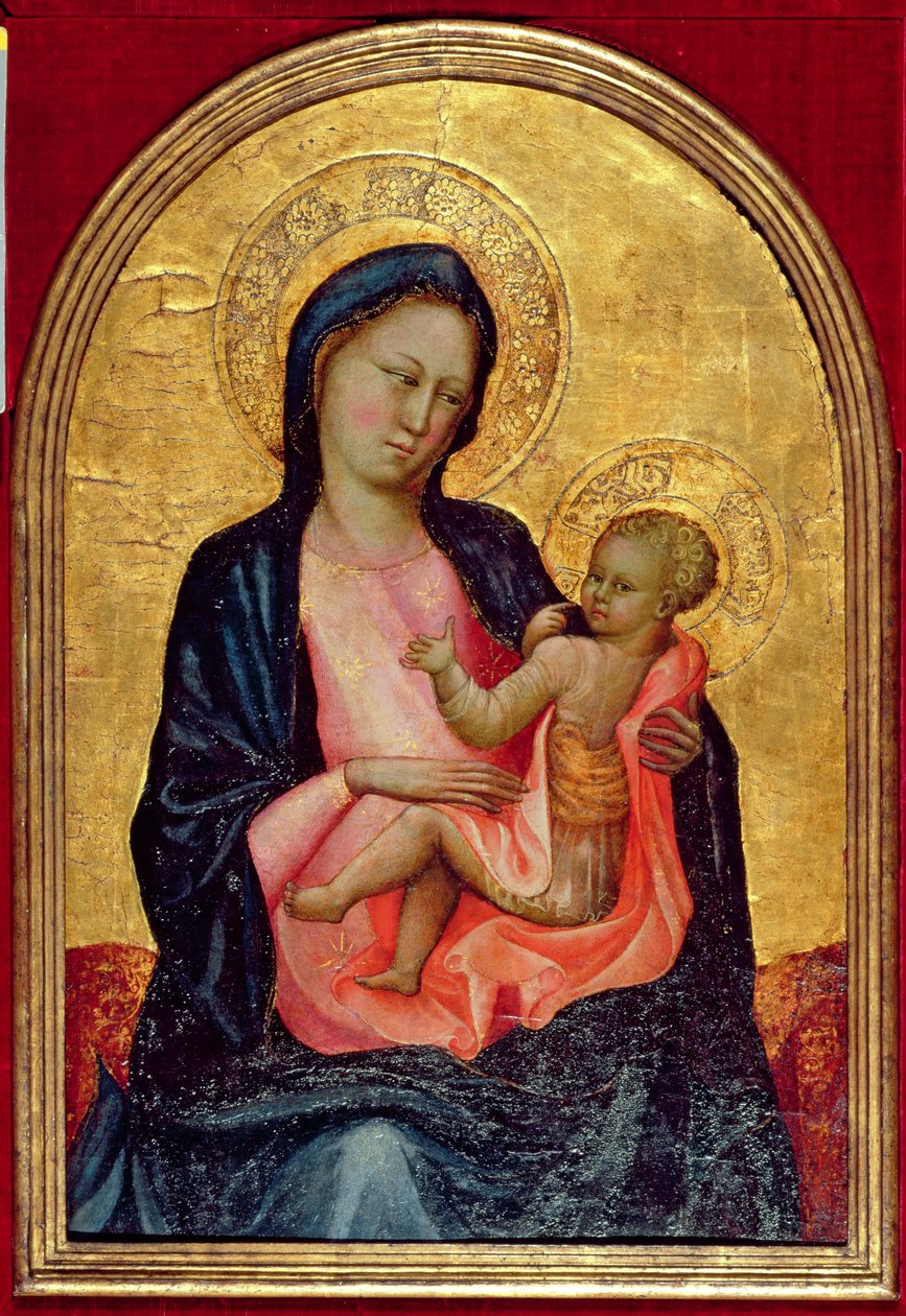 Madonna av ödmjukheten, ca 1410 (tempera och bladguld på panel) av Giovanni Francesco Toscani