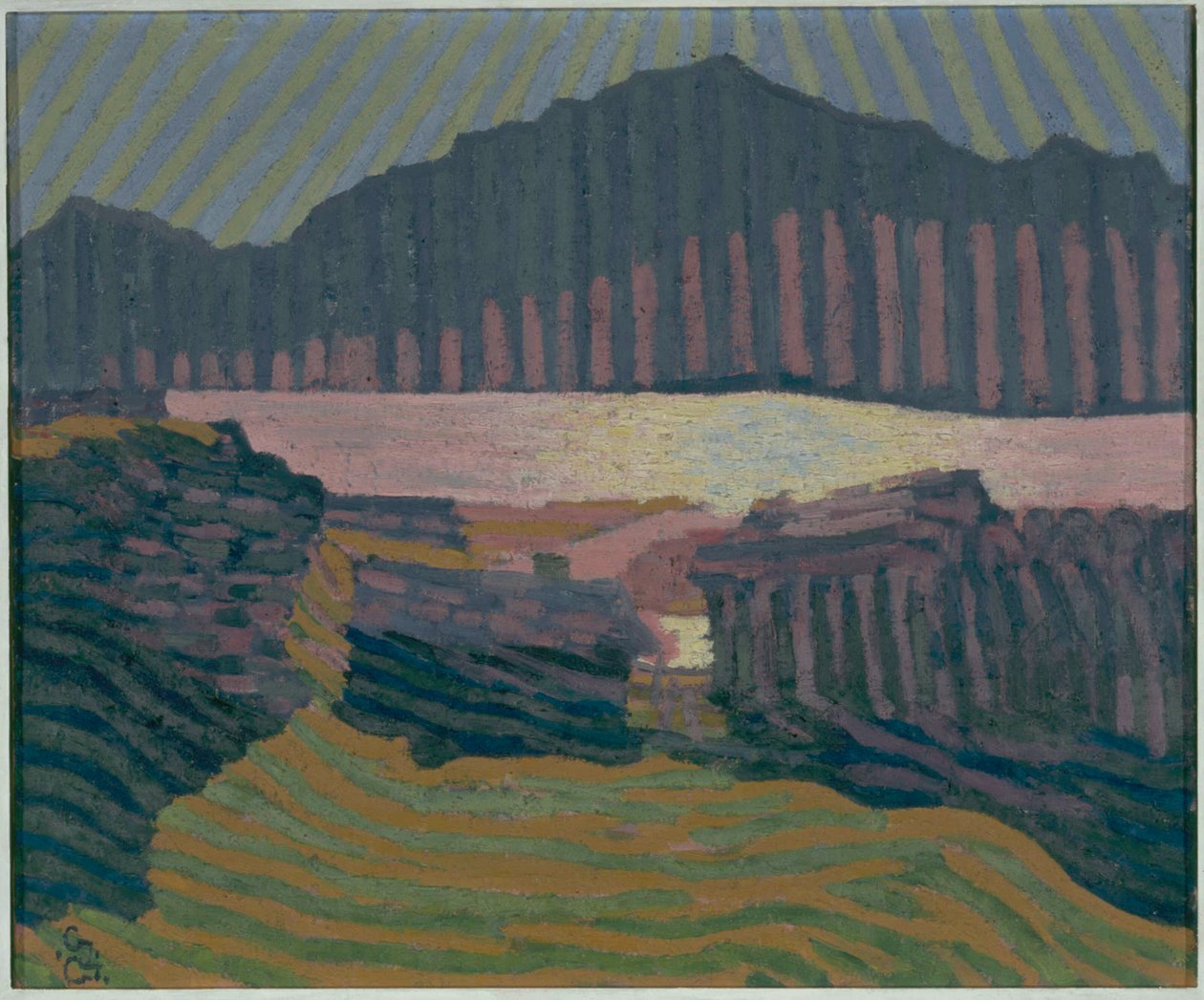 Utsikt över Capolago, ca. 1907. av Giovanni Giacometti