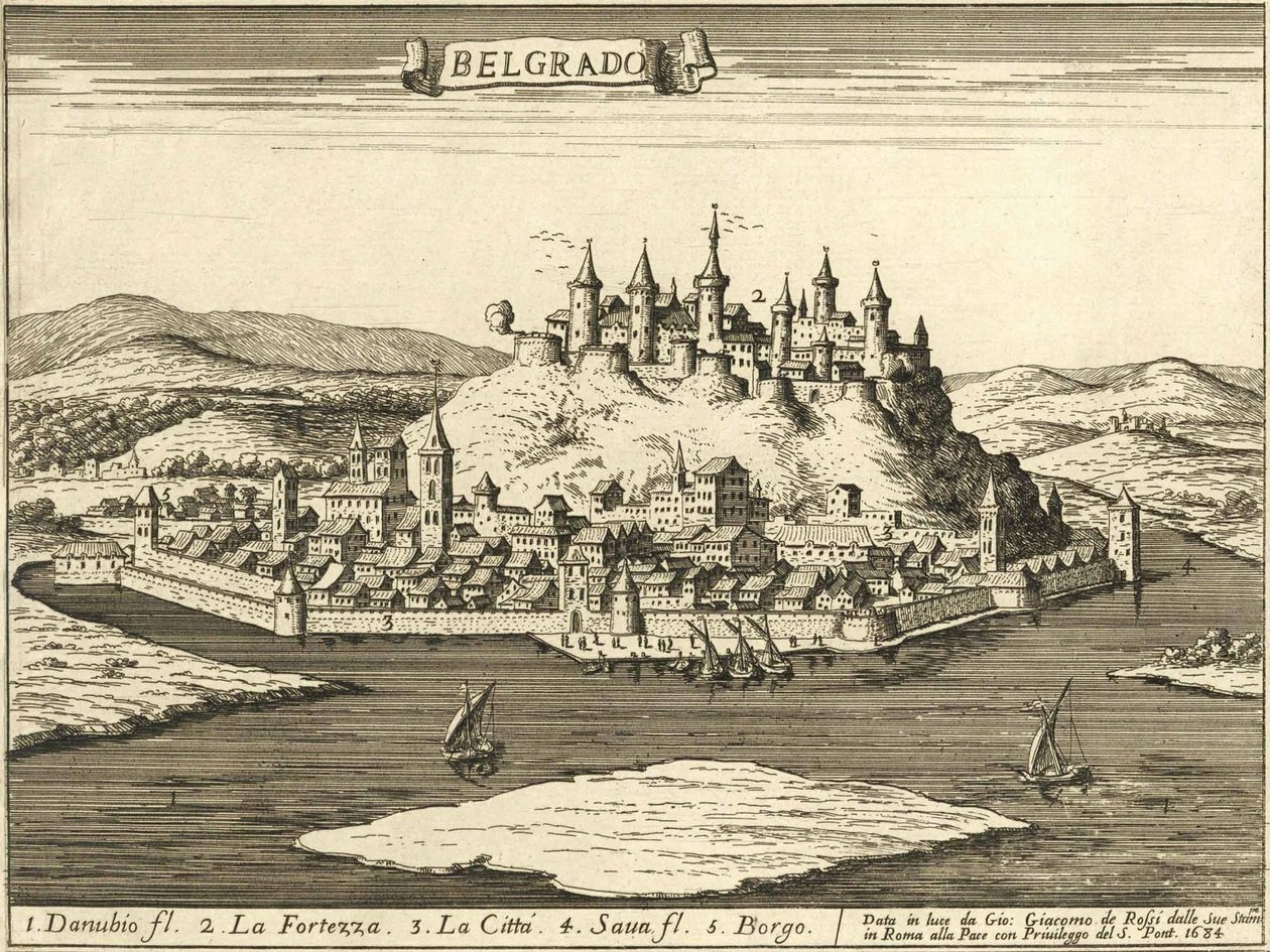 Belgrads slott (Giovanni Giacomo De Rossi, 1683) av Giovanni Giacomo De Rossi