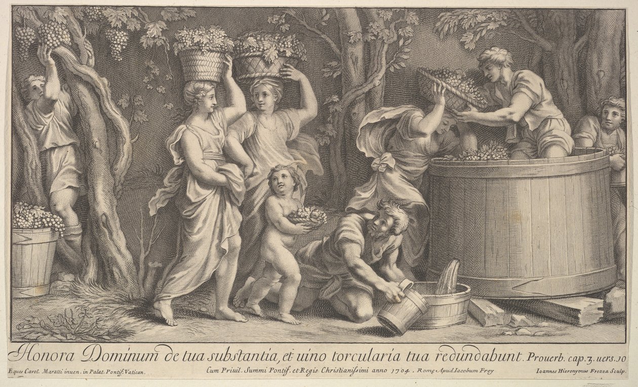 Vintage scen, 1704. av Giovanni Girolamo Frezza