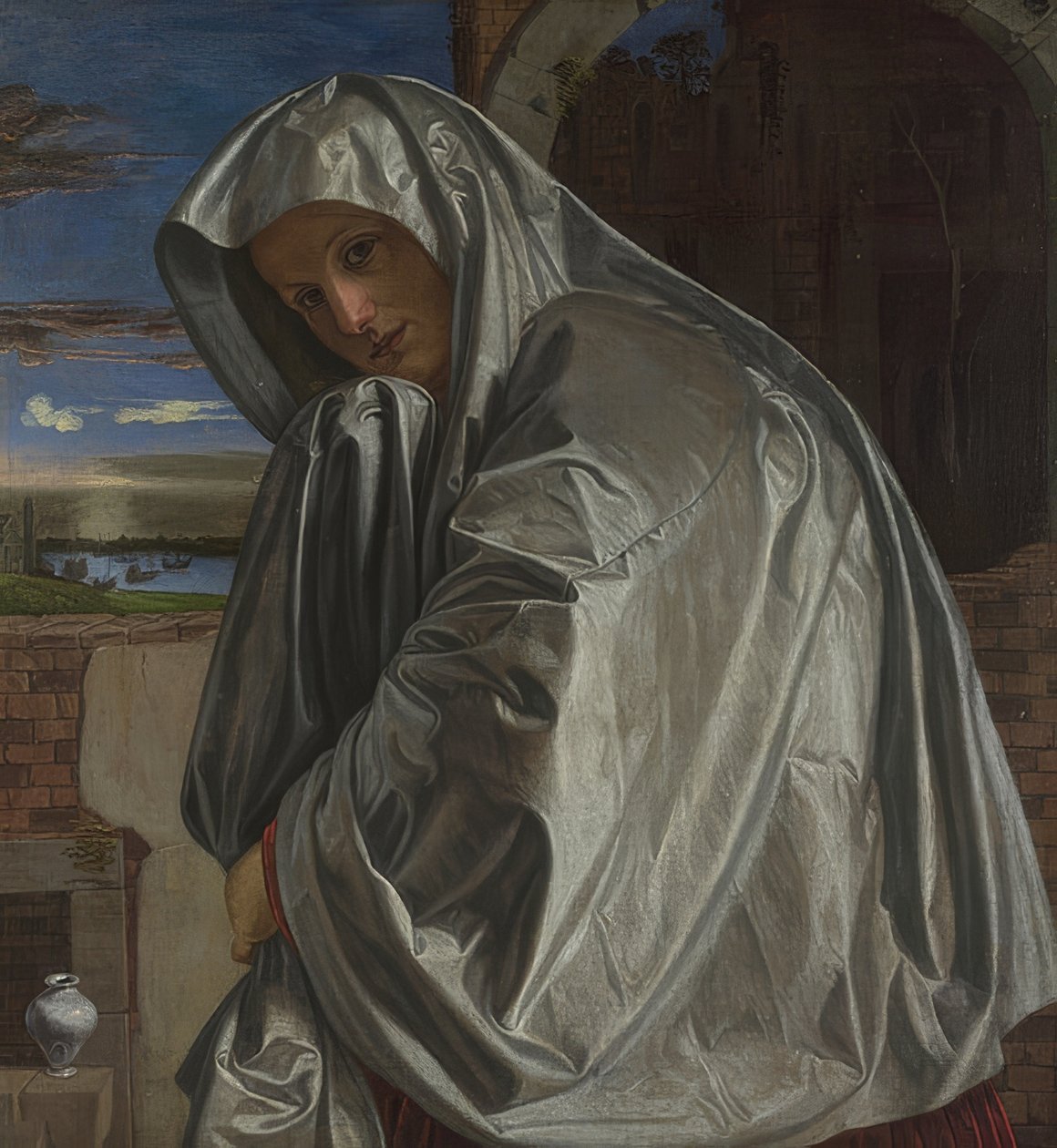 Maria Magdalena på väg till Kristi grav. Omkring 1535-40 av Giovanni Girolamo Savoldo