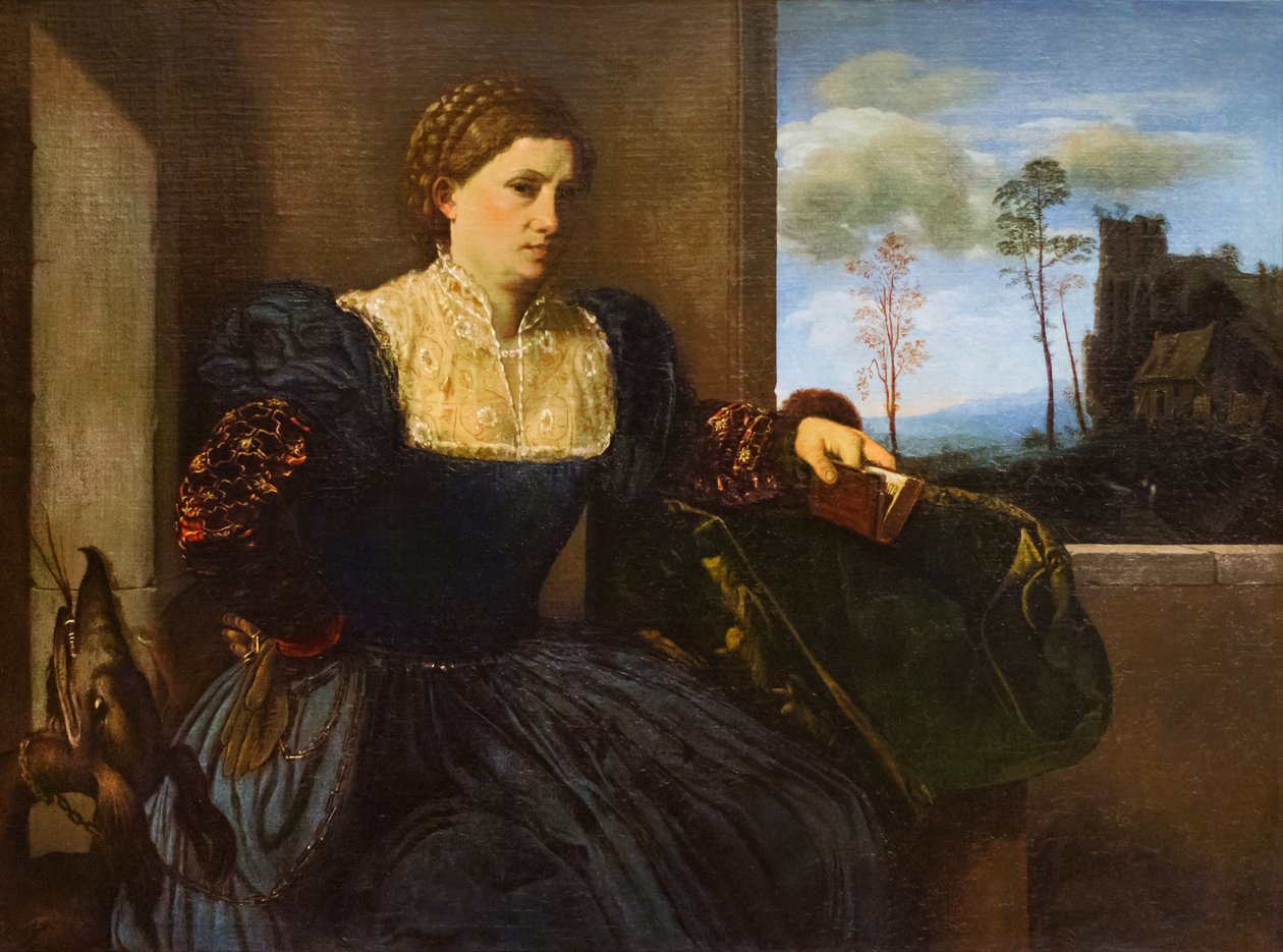 Porträtt av en kvinna, ca 1525 (olja på duk) av Giovanni Girolamo Savoldo