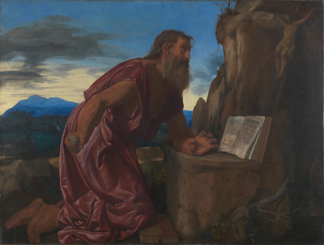 Saint Hieronymus, ca. 1527-1530 av Giovanni Girolamo Savoldo