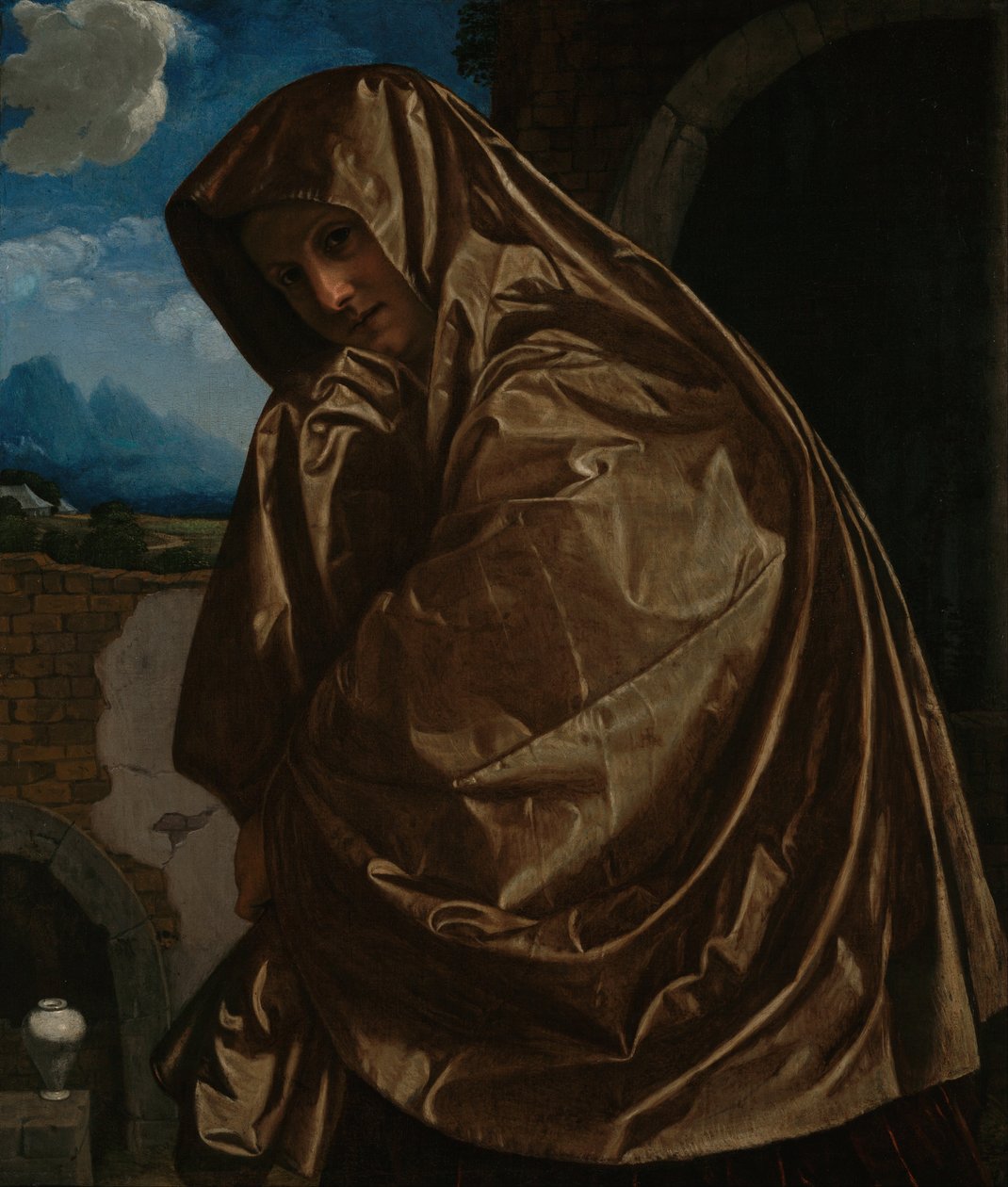 Heliga Maria Magdalena vid gravkammaren av Giovanni Girolamo Savoldo