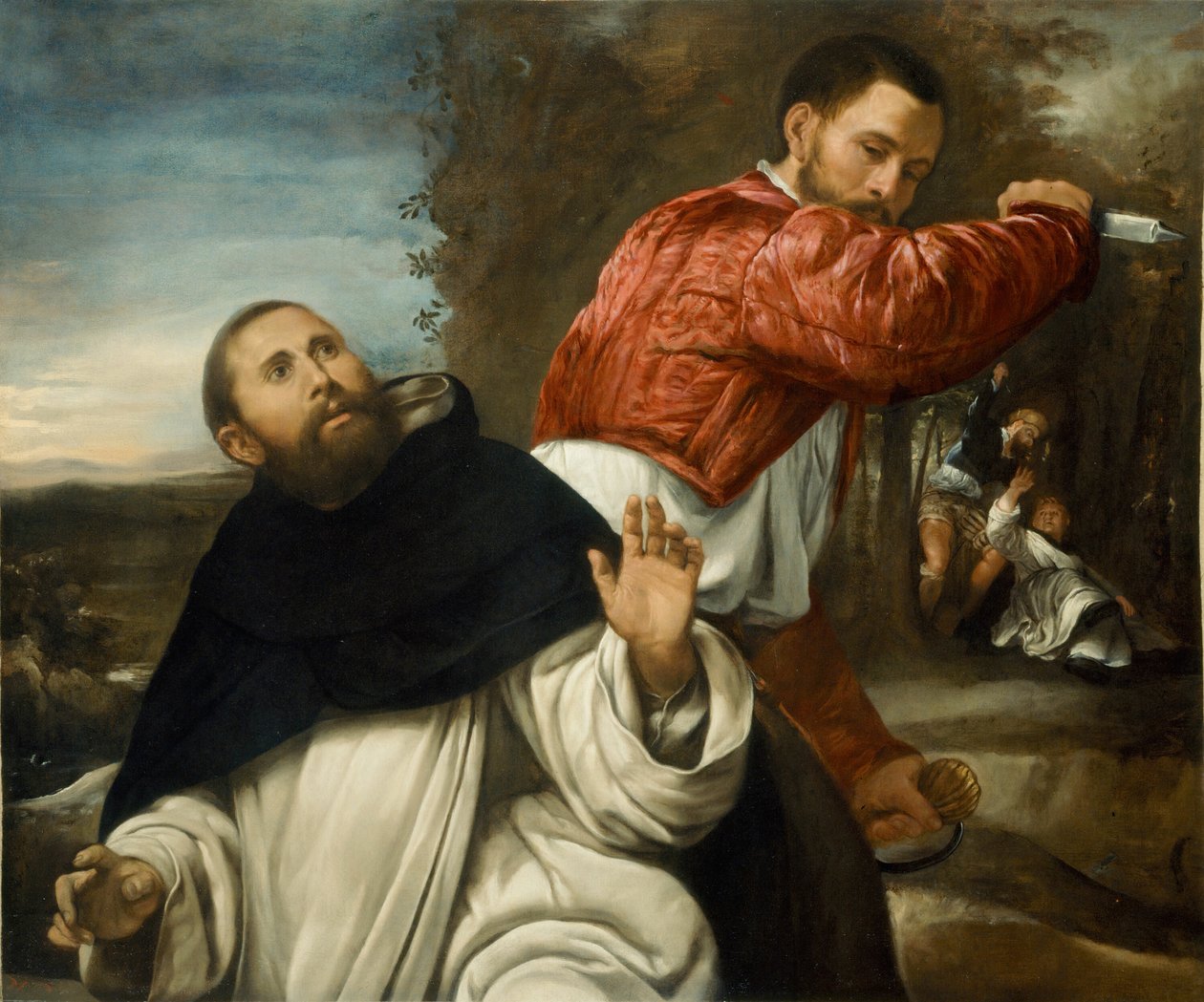 St Peter Martyrs död, 153035. av Giovanni Girolamo Savoldo