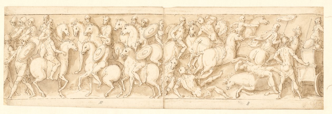 32 exemplar efter Marcus Aurelius kolumn, Piazza Colonna i Rom av Giovanni Guerra