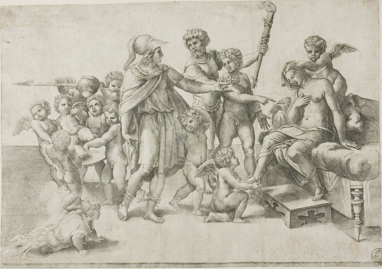 Alexander och Roxana av Giovanni Jacopo Caraglio