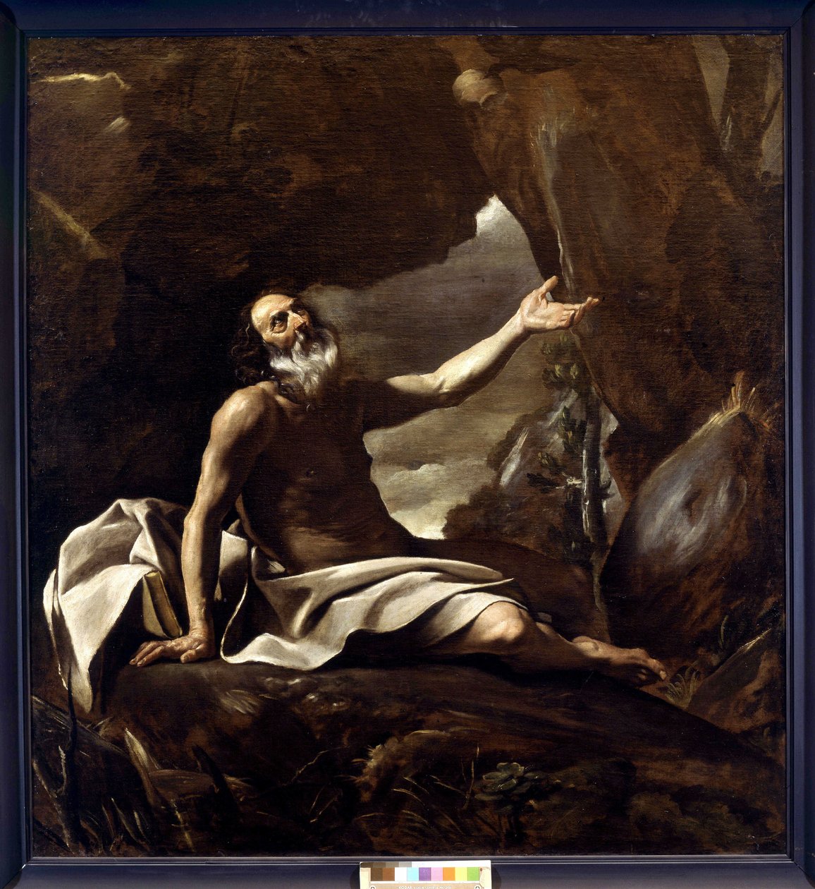 Elia matad av korpen (olja på duk) av Giovanni Lanfranco