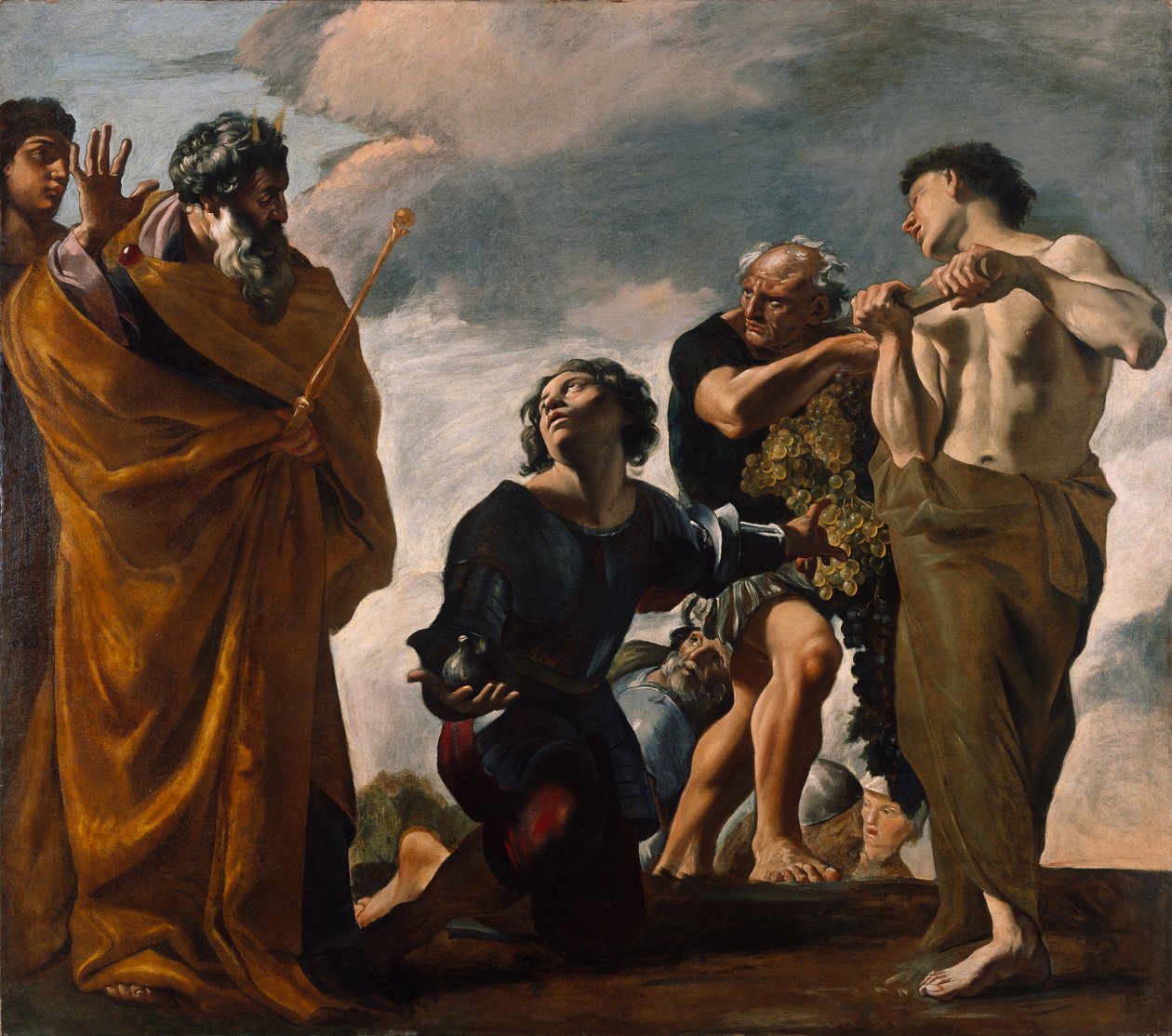 Moses och budbärarna från Kanaan, 1621-24 av Giovanni Lanfranco